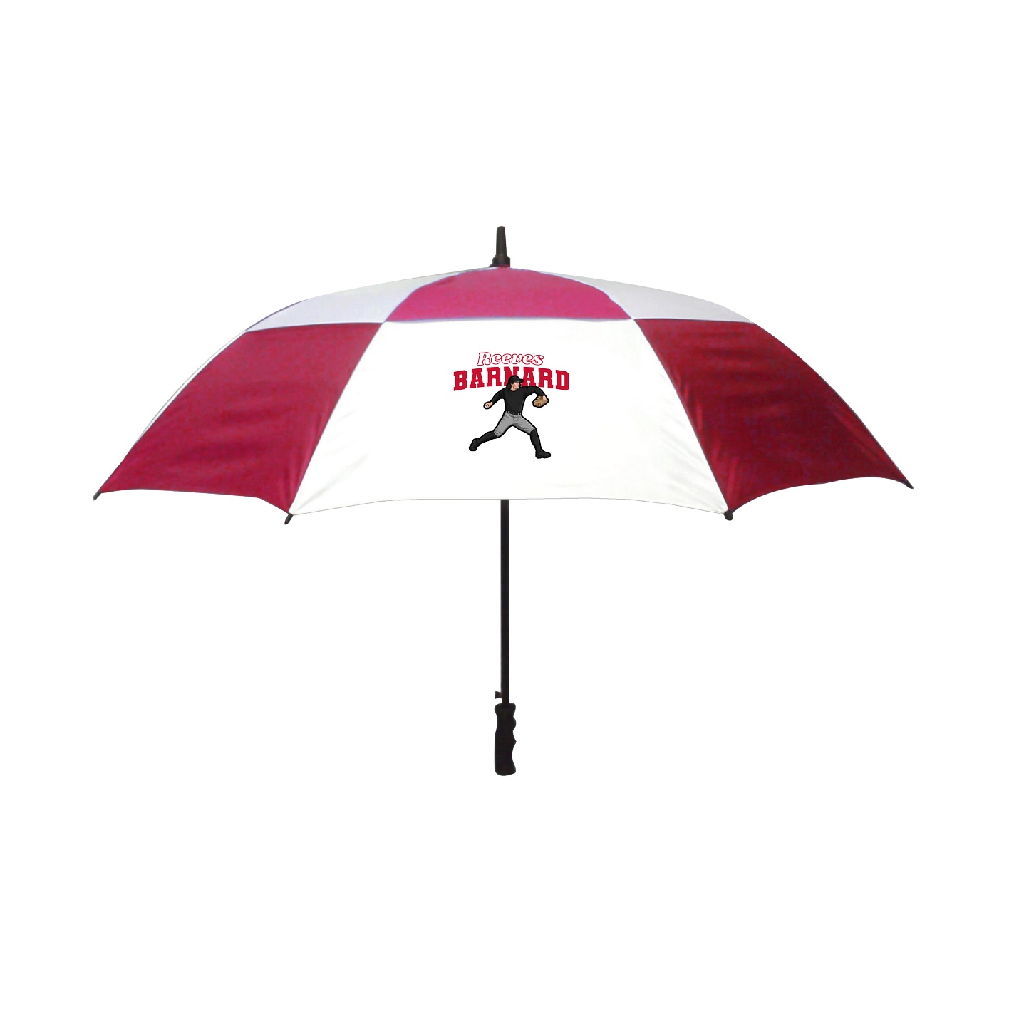 Golf Umbrella — Name Arch in Red