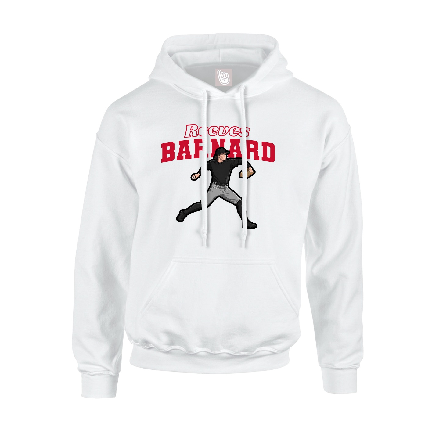 Hoodie — Name Arch in White