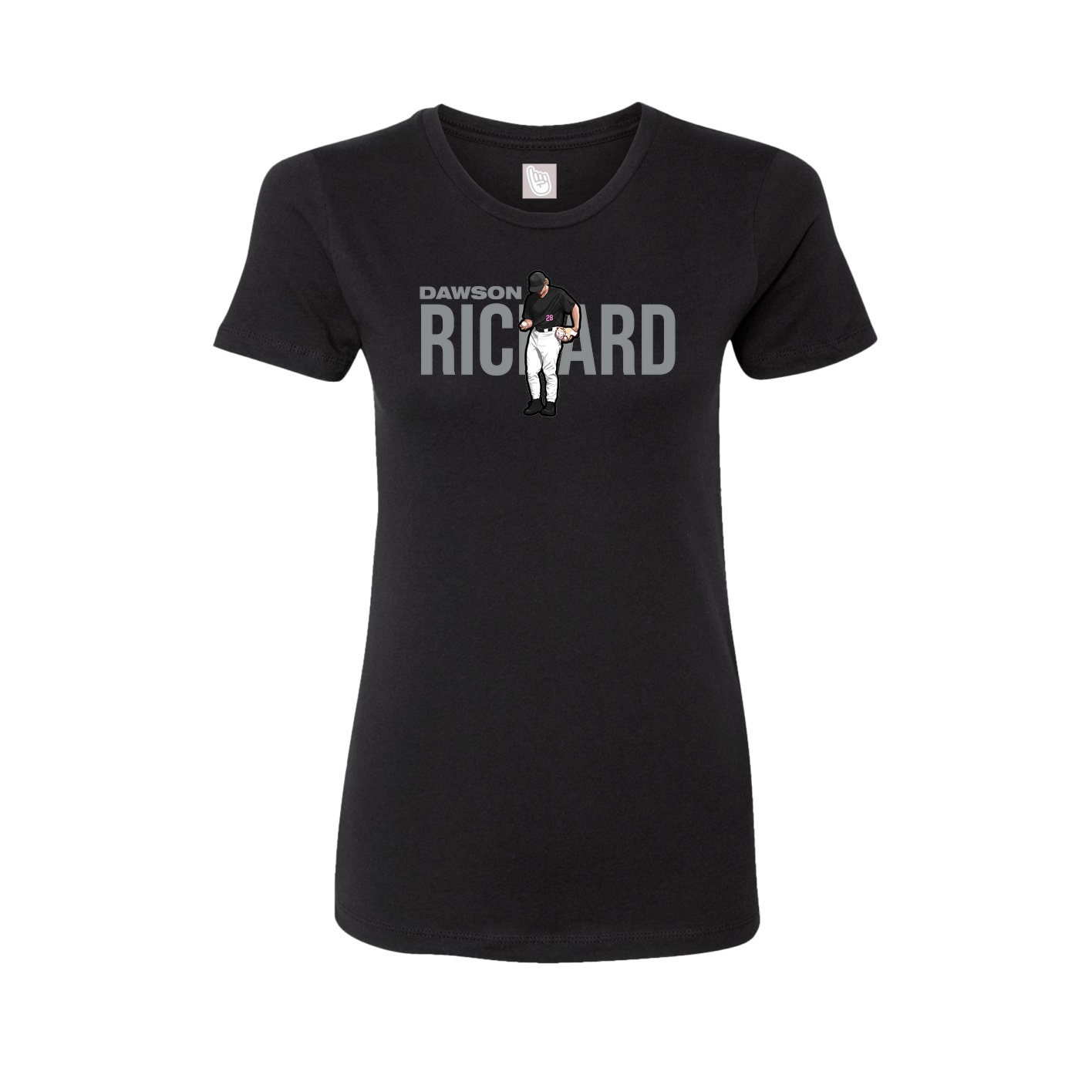 Fitted Women's Tee — Player Name in Black