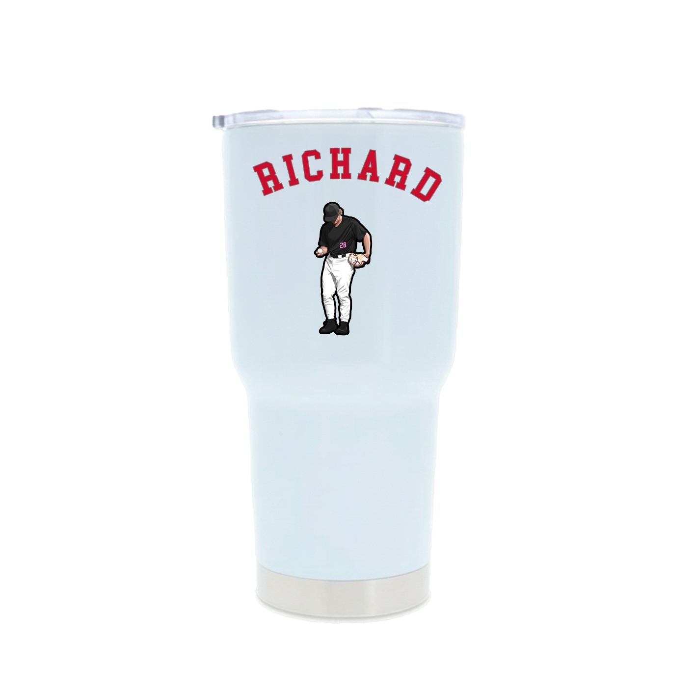 30oz Stainless Steel Tumbler — Shirsey Arch in White
