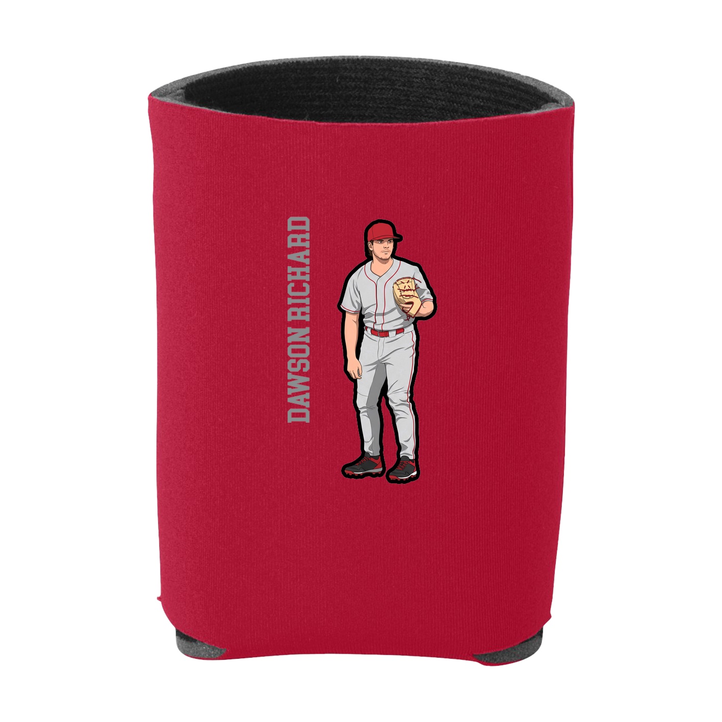 Can Holder — Name Vertical in Red