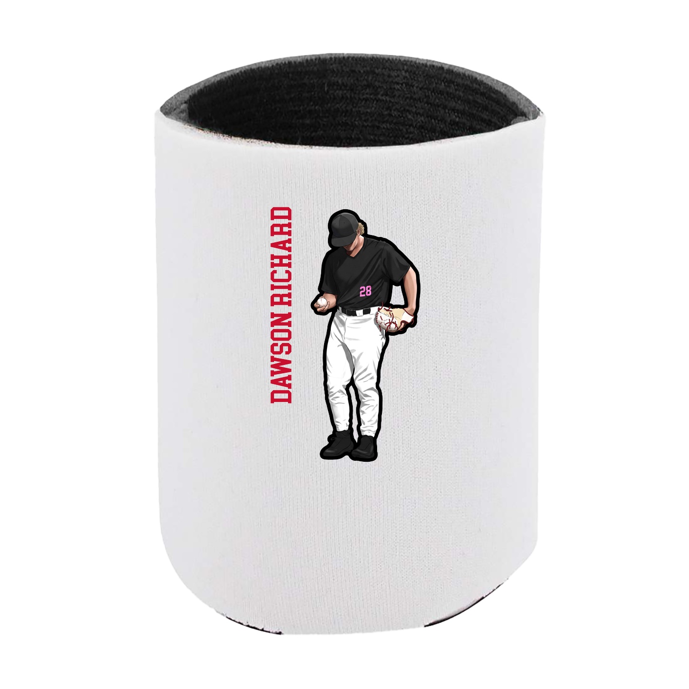 Can Holder — Name Vertical in White