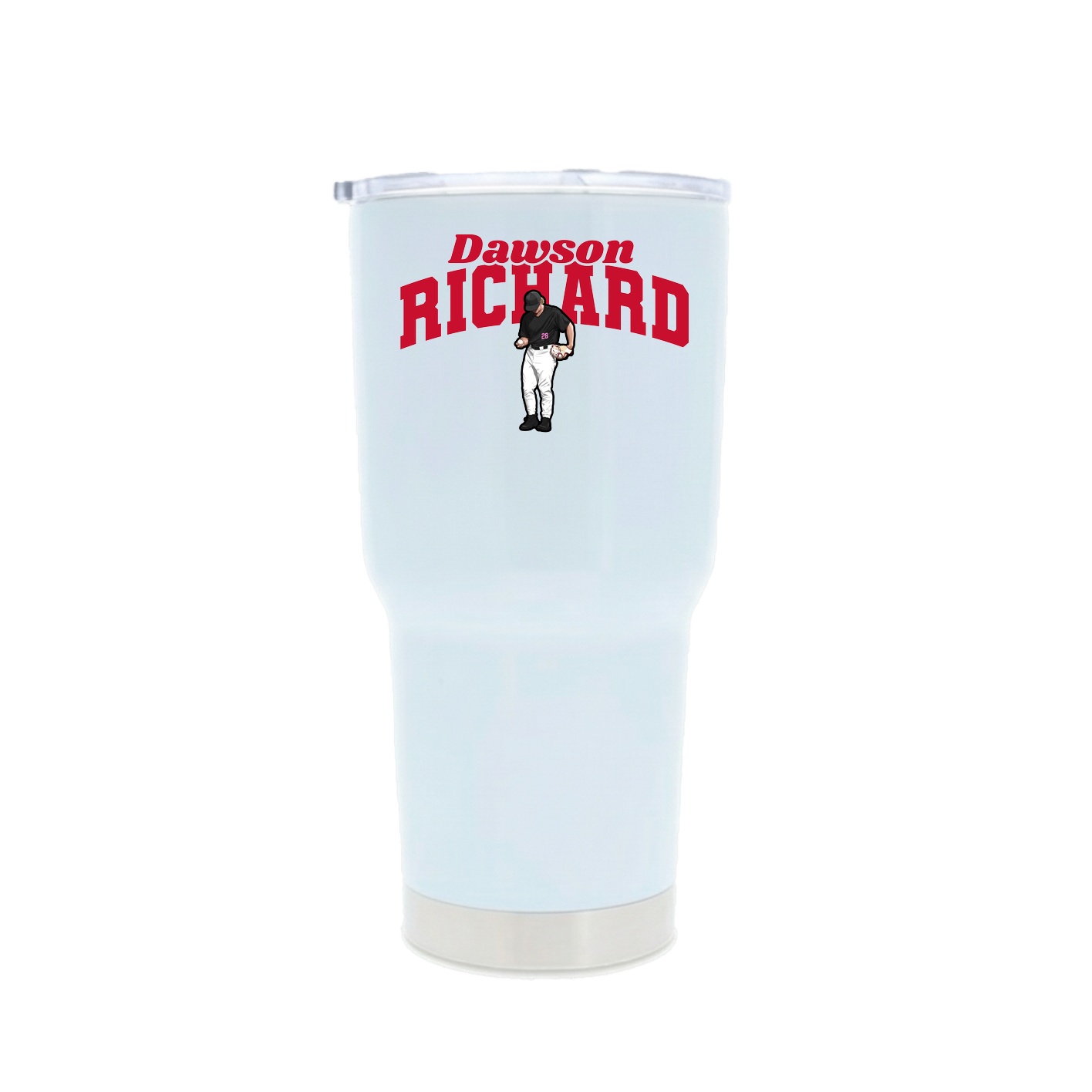 30oz Stainless Steel Tumbler — Signature Arch in White