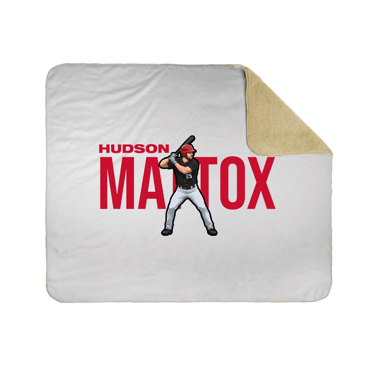 Throw Blanket — Player Name in White