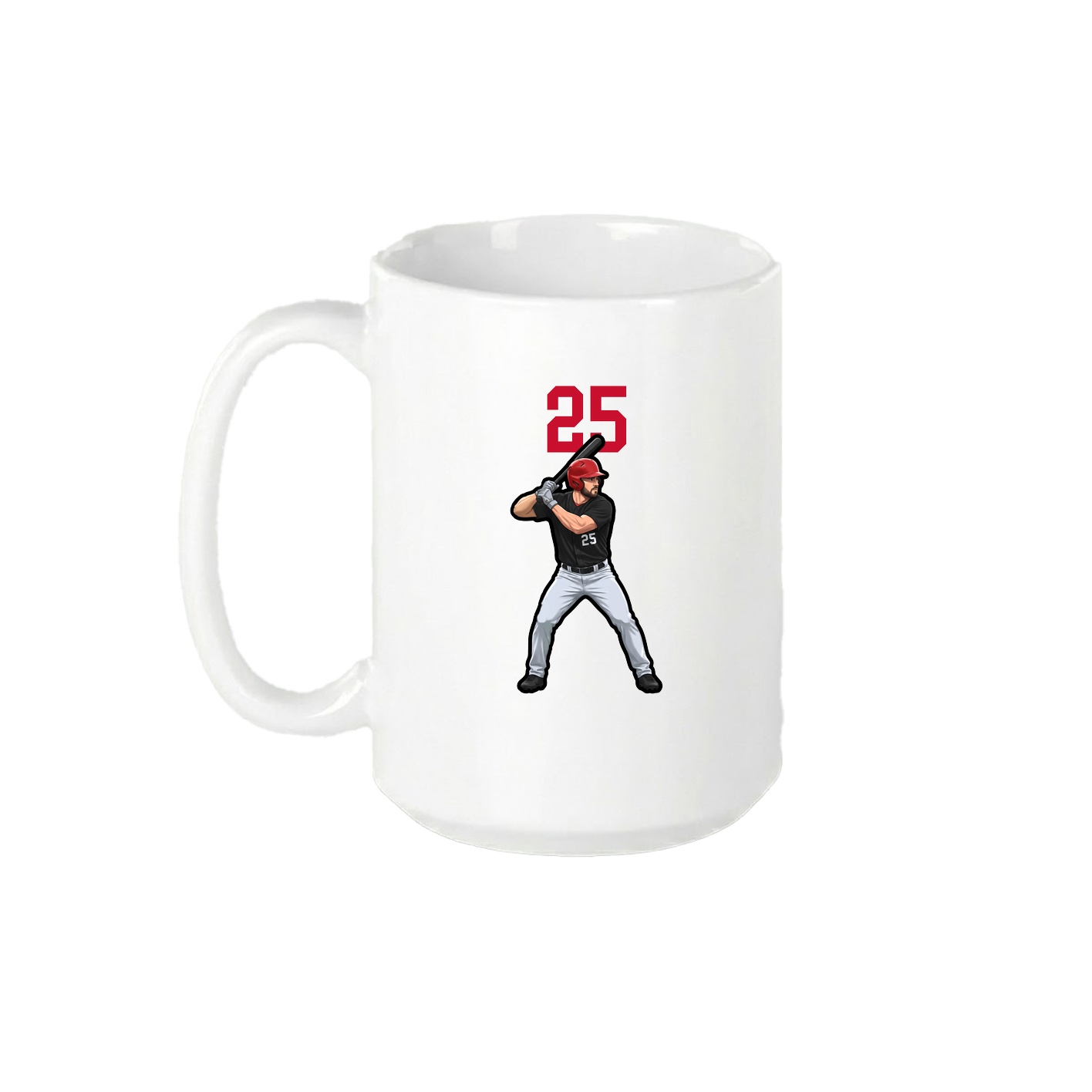 15oz Coffee Mug — Number Top in White