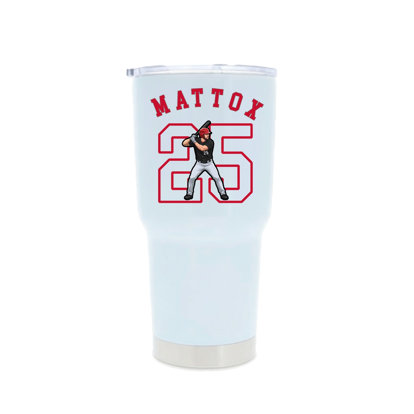 30oz Stainless Steel Tumbler — Shirsey Arch in White