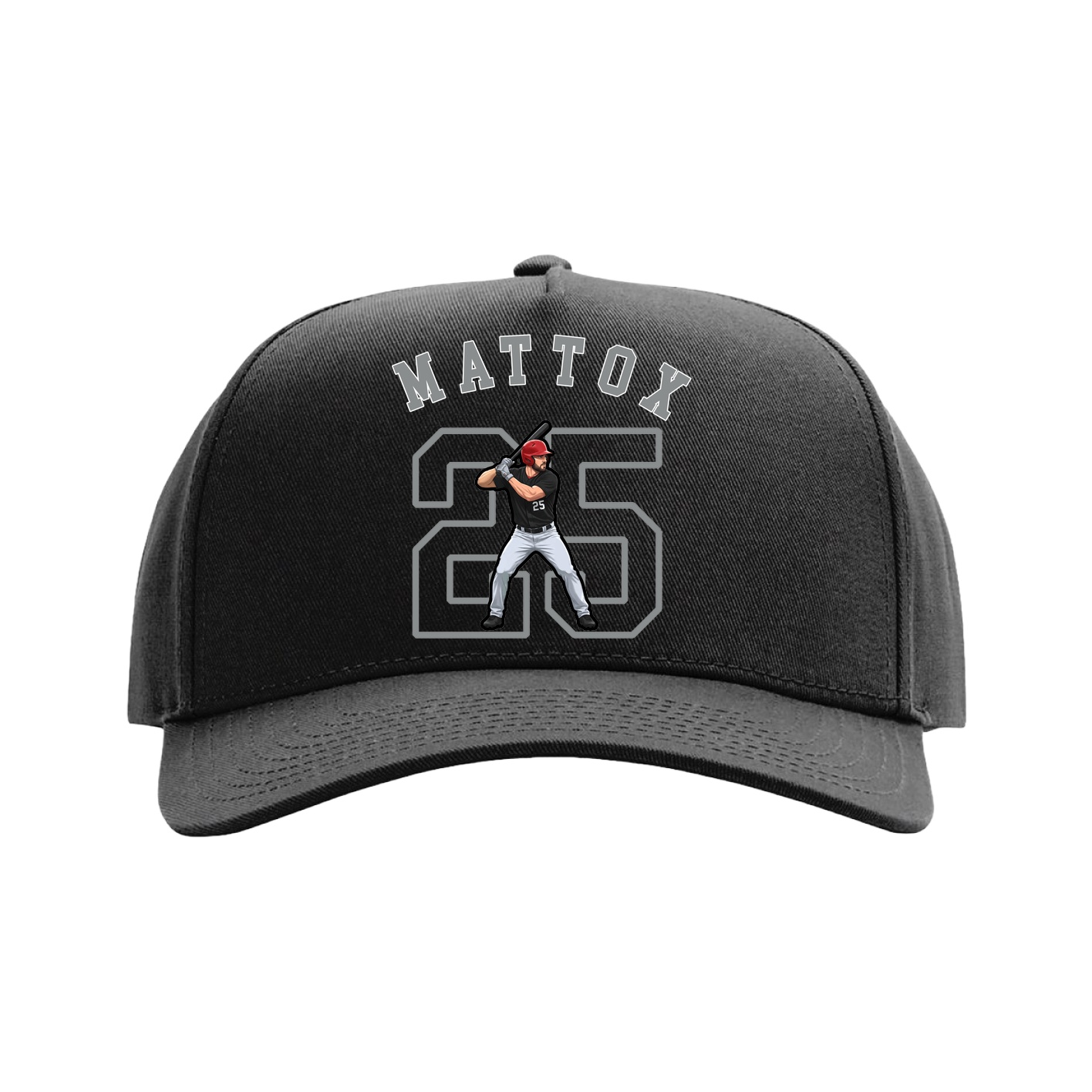 Full Fabric Five-Panel Champ Cap — Shirsey Arch in Black