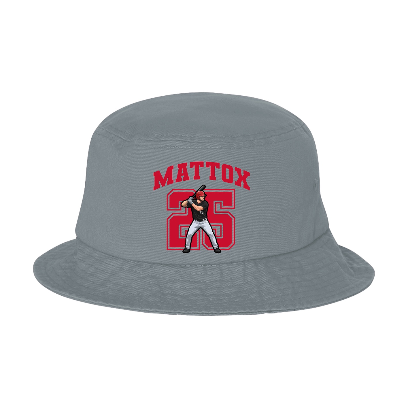 Bucket Cap — Number in Grey