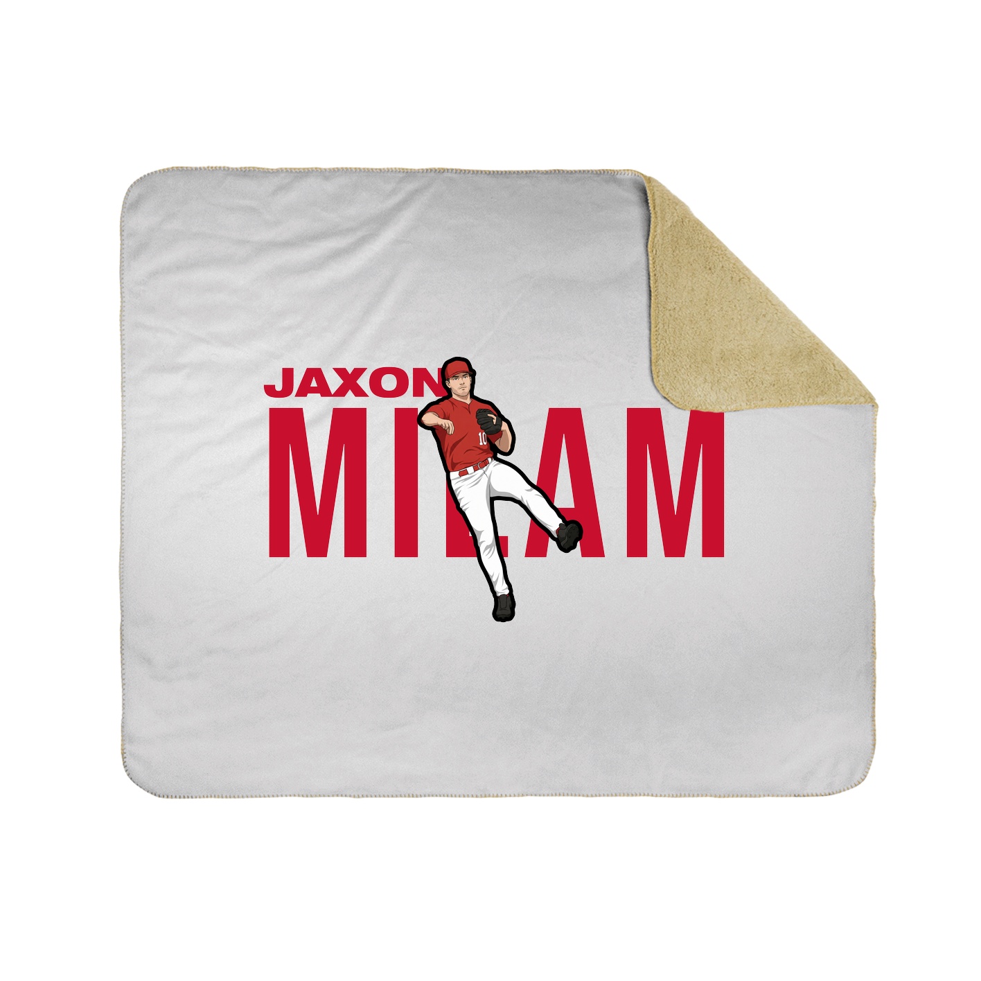 Throw Blanket — Player Name in White