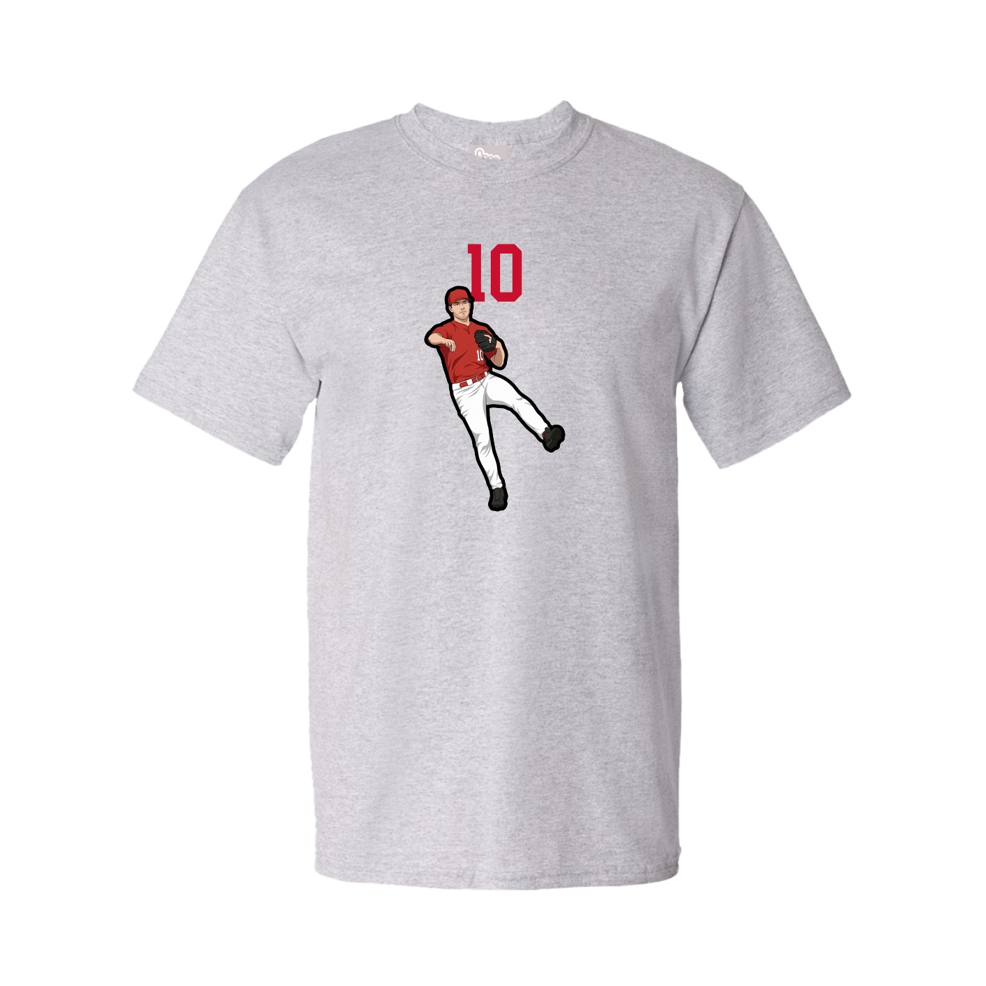Youth Tee — Number Top in Grey
