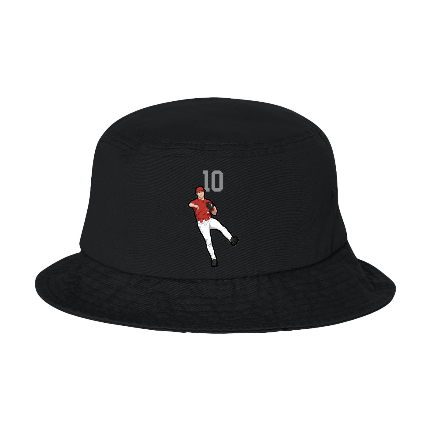 Bucket Cap — Number Top in Black