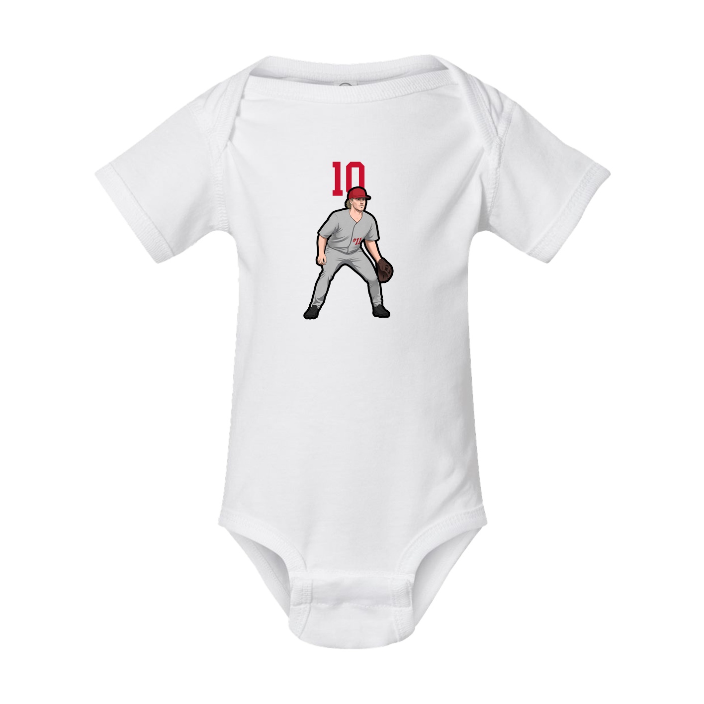 Baby Onesie — Number Top in White