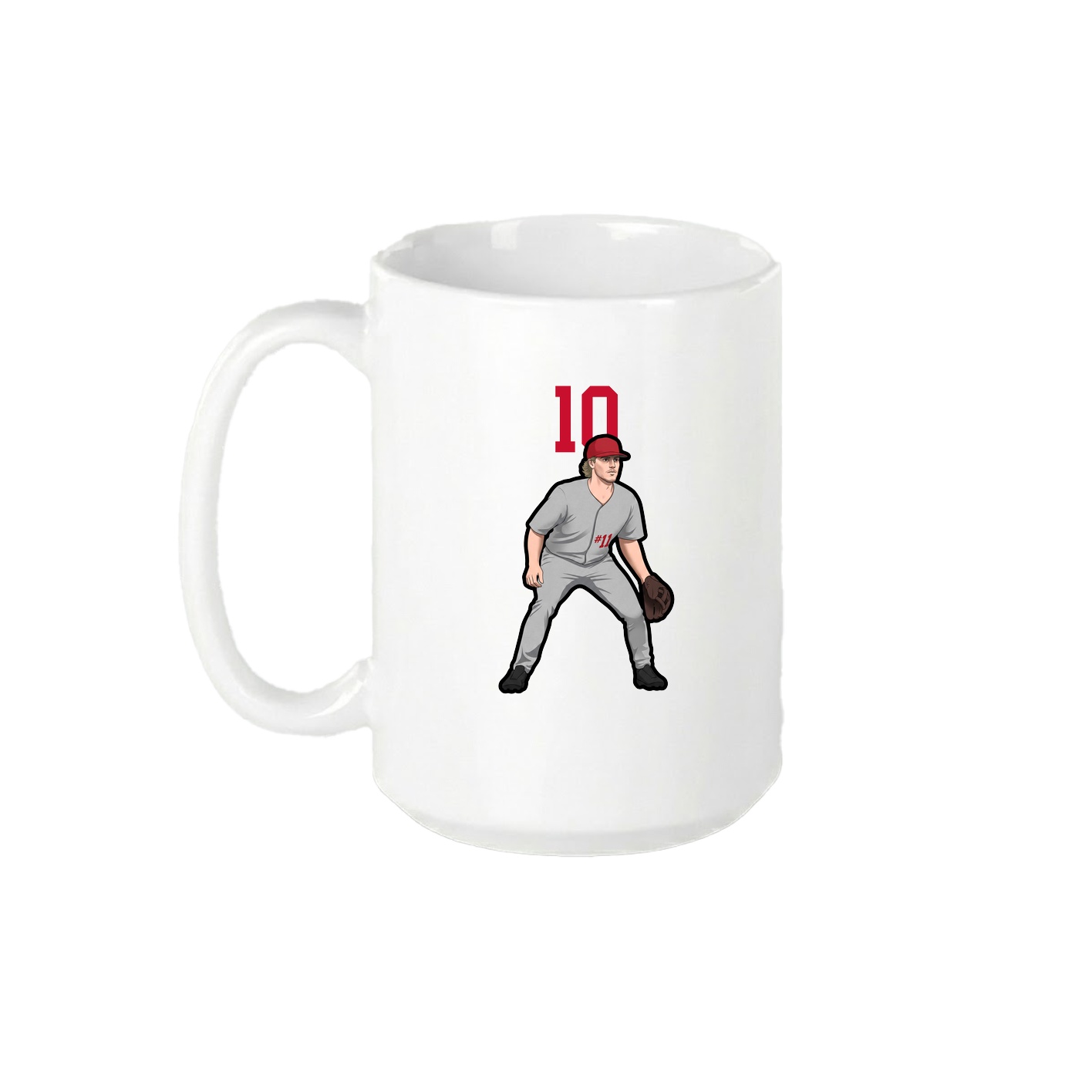 15oz Coffee Mug — Number Top in White