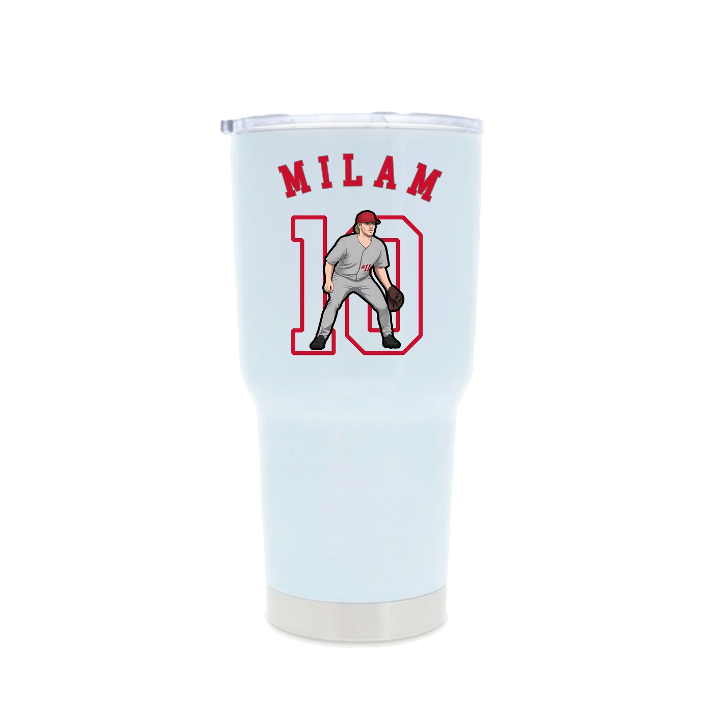 30oz Stainless Steel Tumbler — Shirsey Arch in White