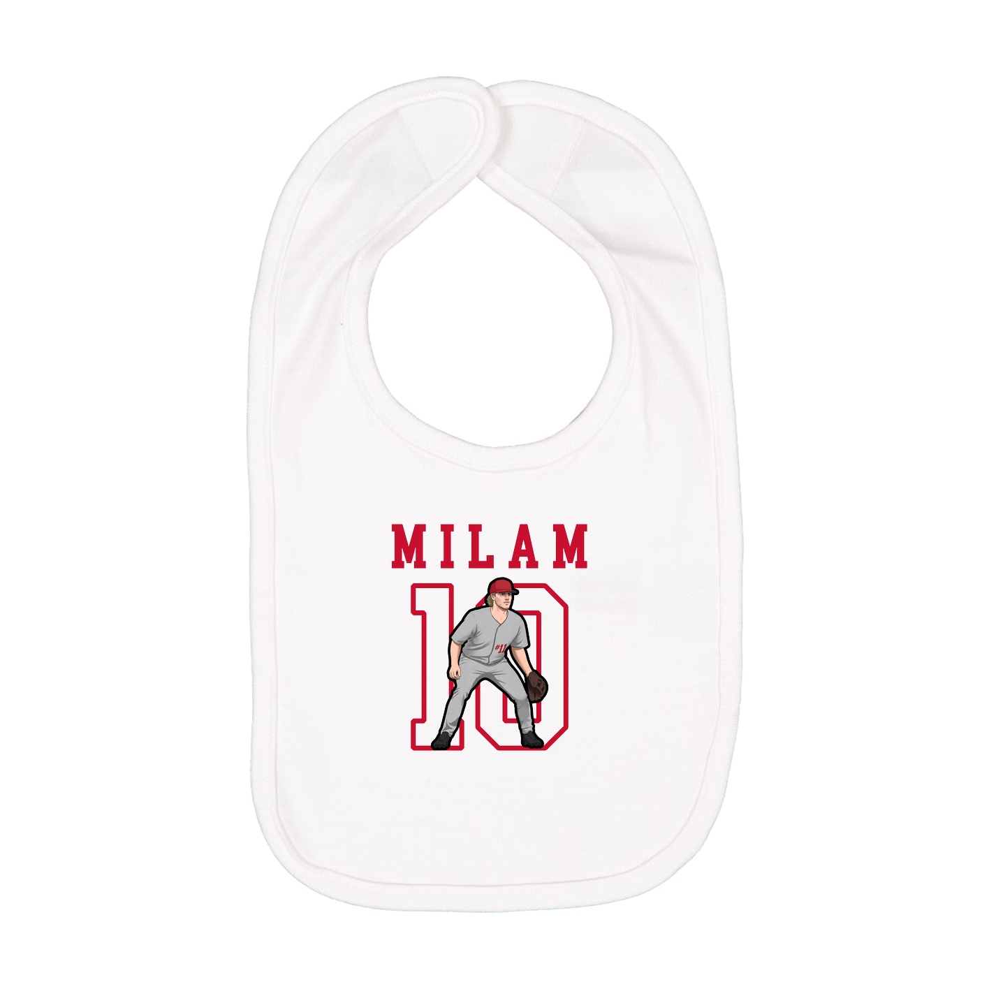 Infant Bib — Shirsey in White