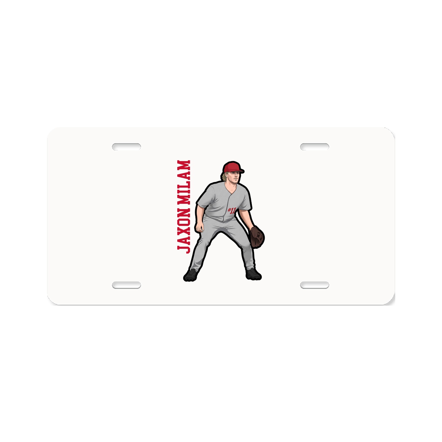 License Plate — Name Vertical in Classic