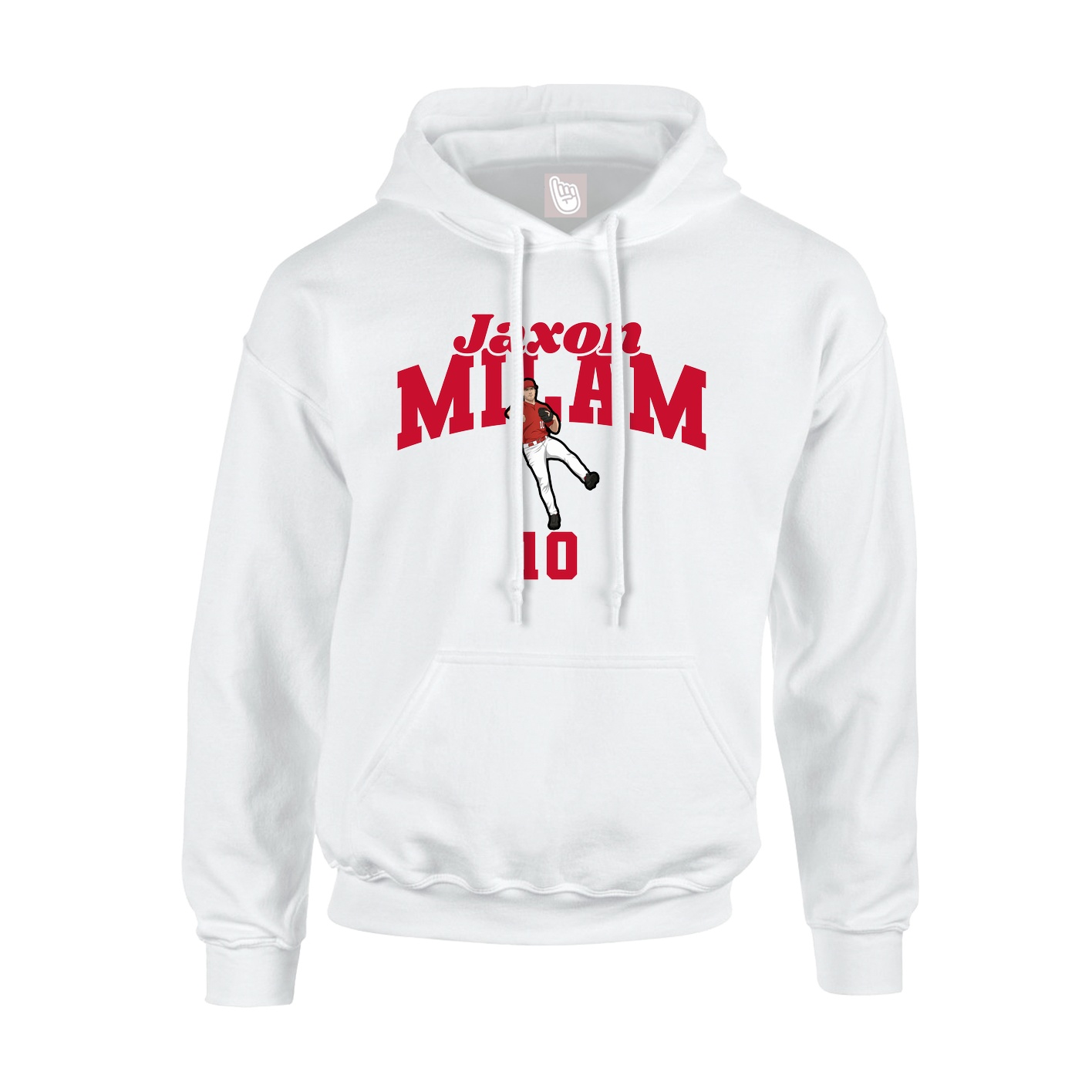 Youth Hoodie — Signature Arch in White