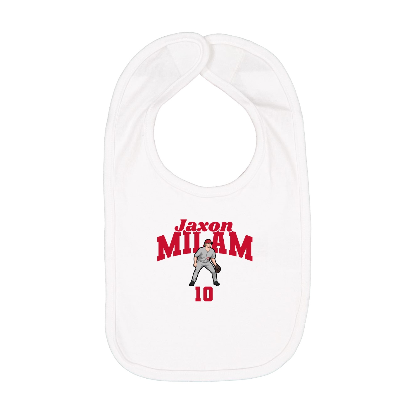 Infant Bib — Signature Arch in White