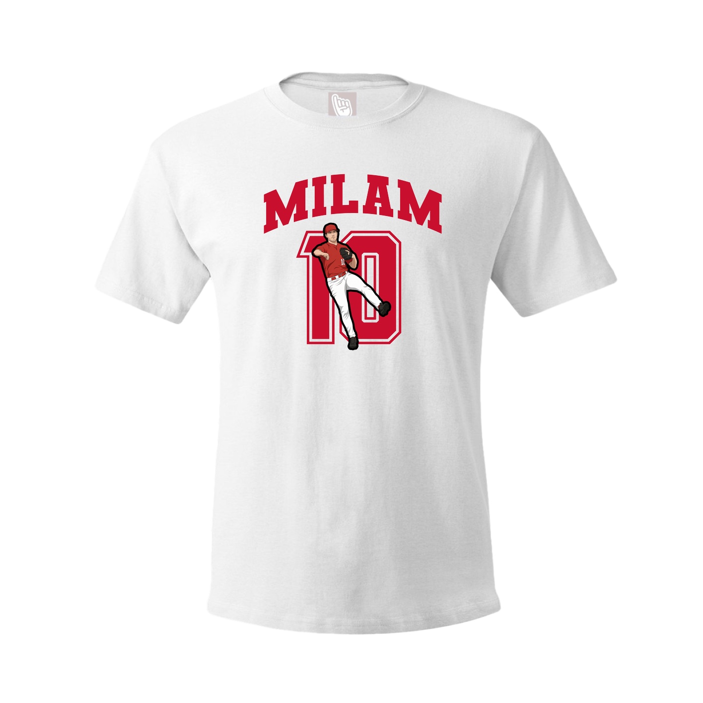 Youth Tee — Number in White