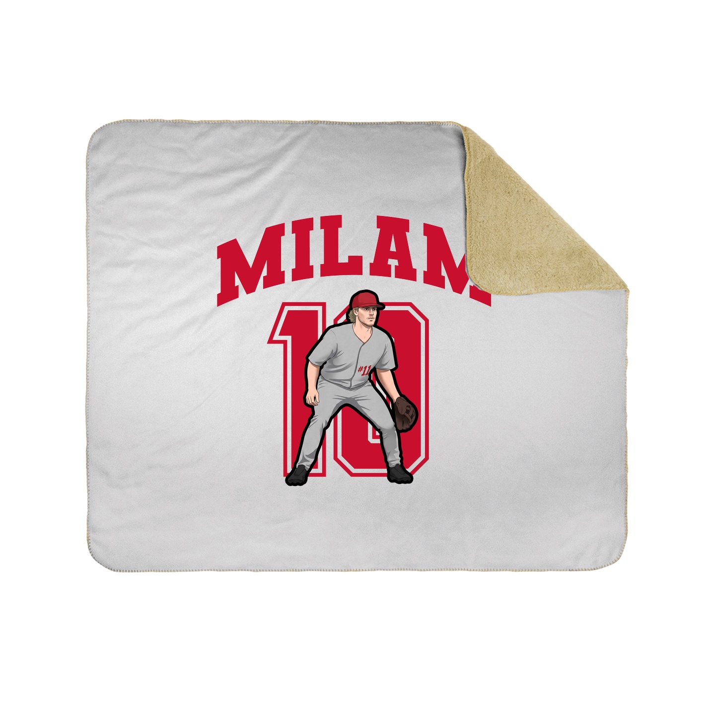 Throw Blanket — Number in White