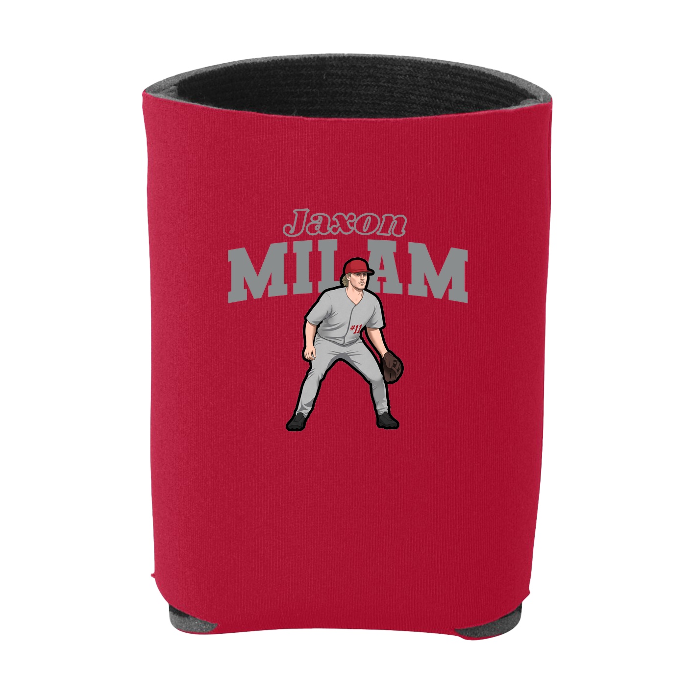 Can Holder — Name Arch in Red