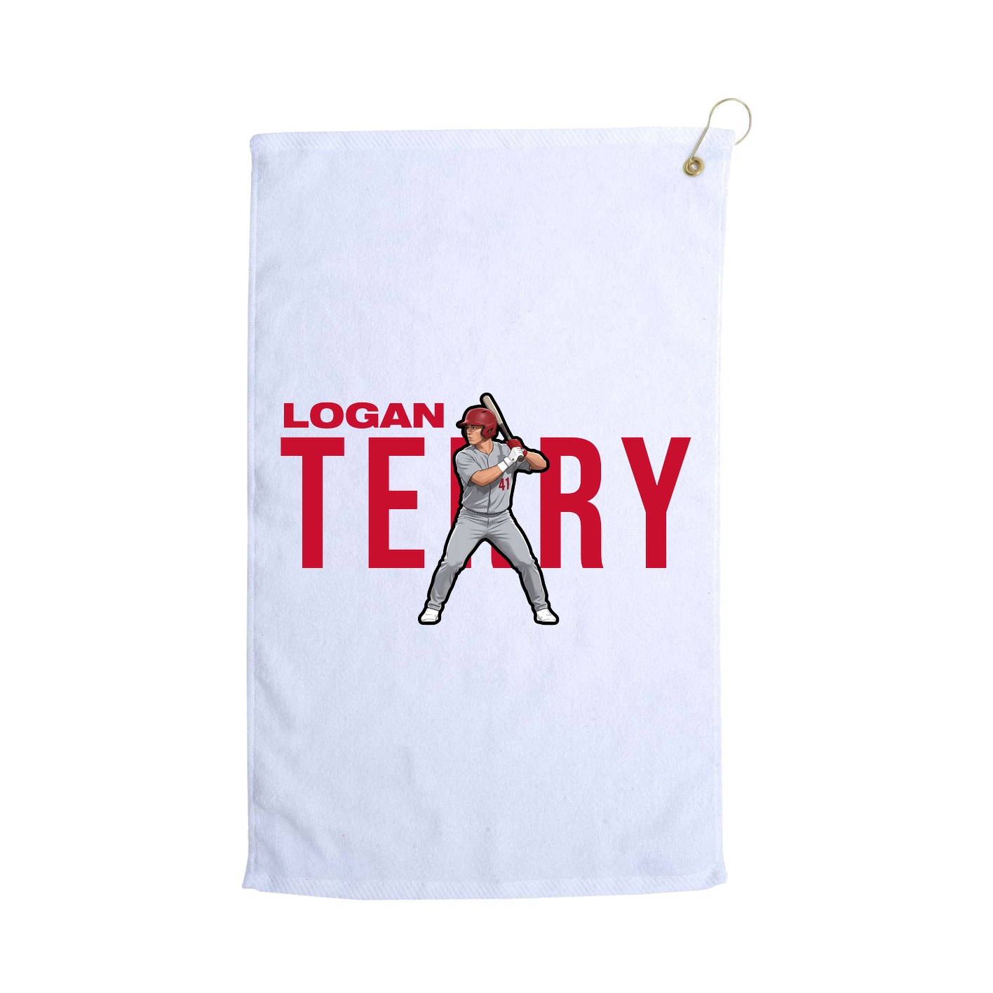 Golf Towel — Player Name in White