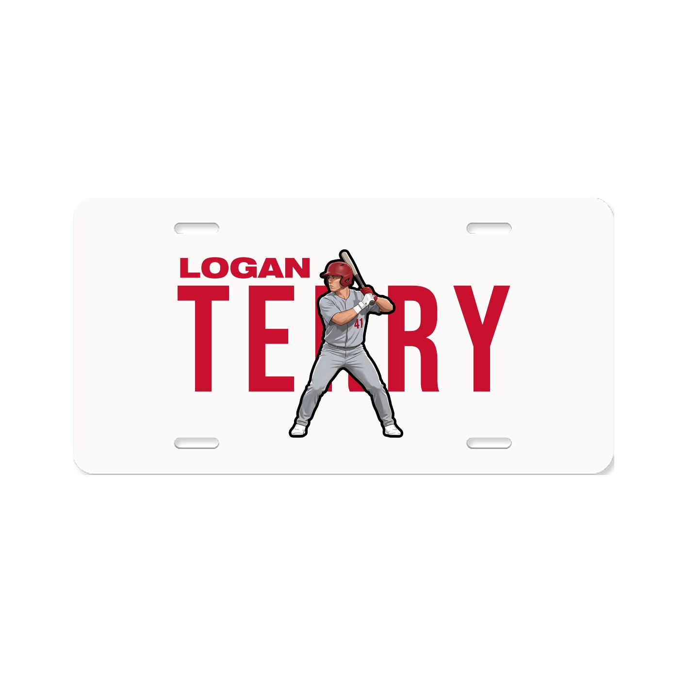 License Plate — Player Name in Classic