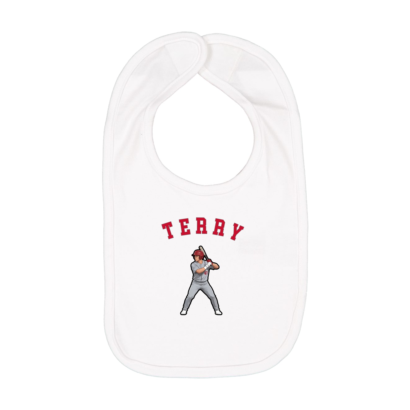 Infant Bib — Shirsey Arch in White