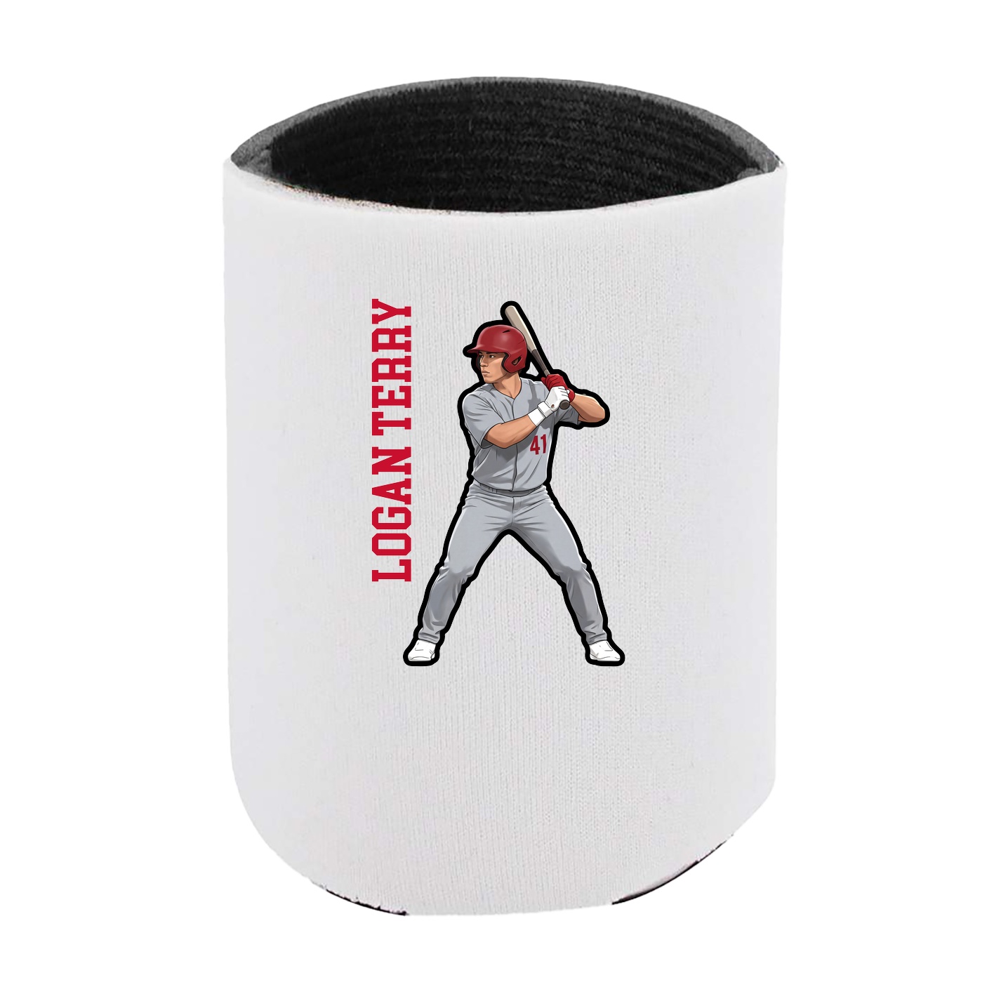 Can Holder — Name Vertical in White