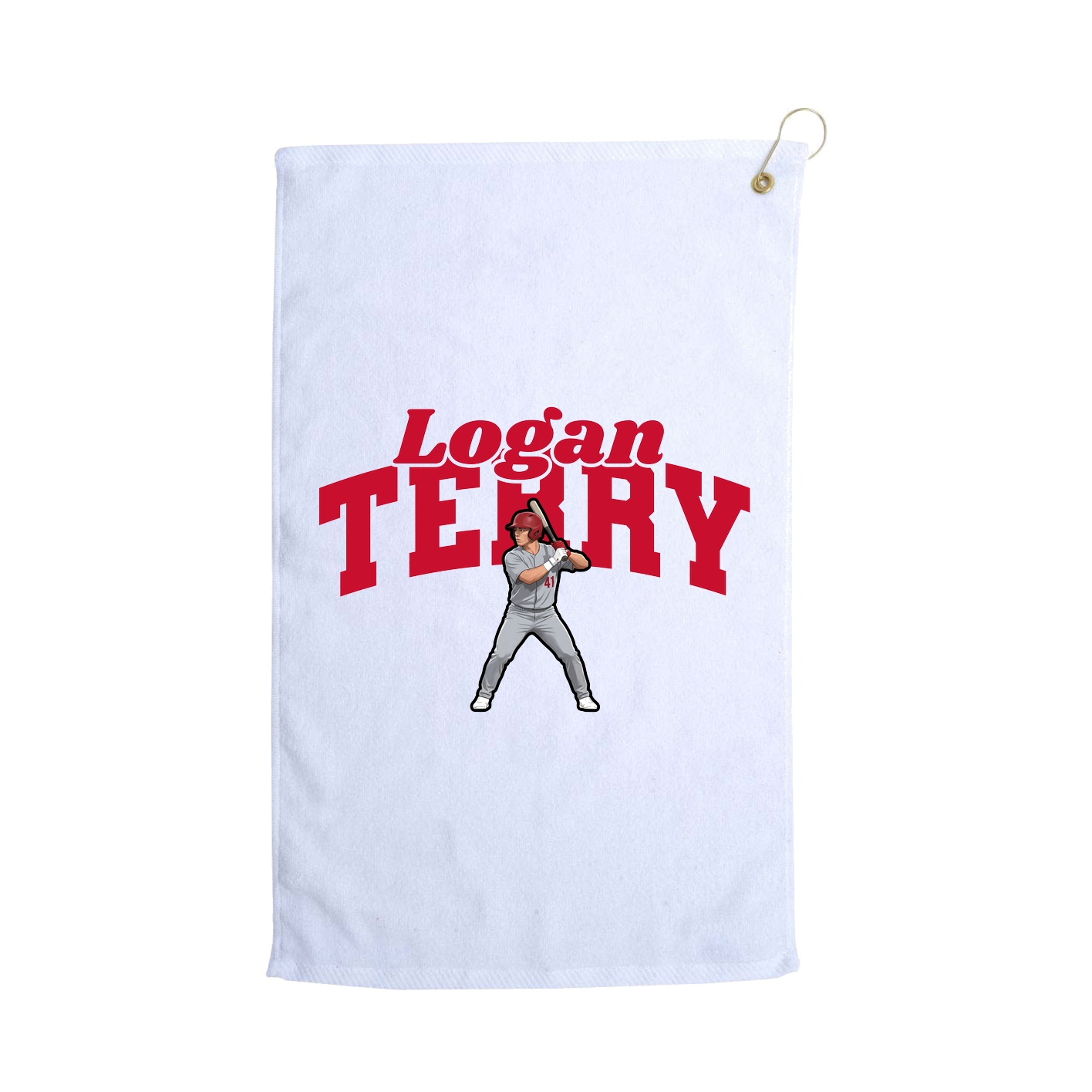 Golf Towel — Signature Arch in White