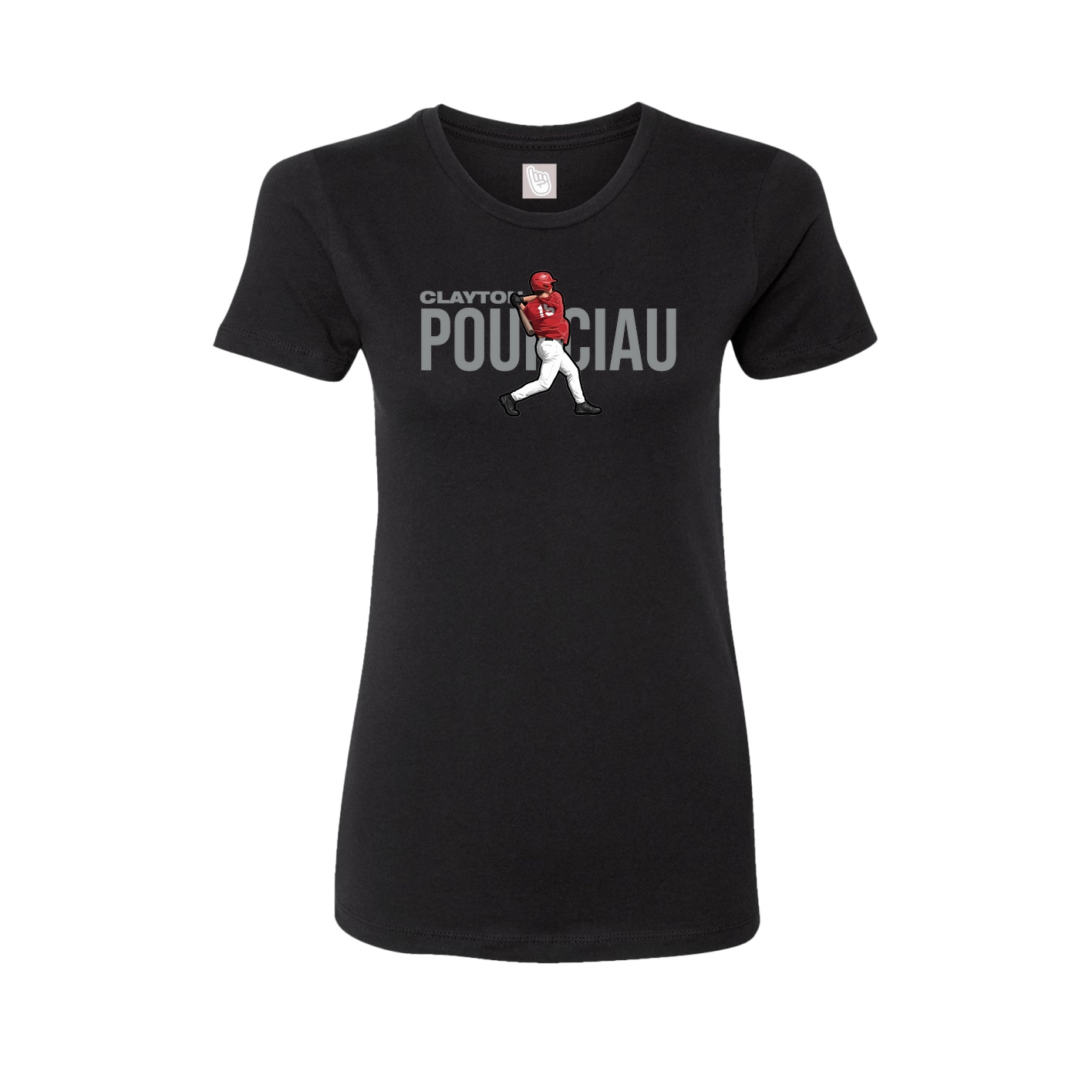 Fitted Women's Tee — Player Name in Black