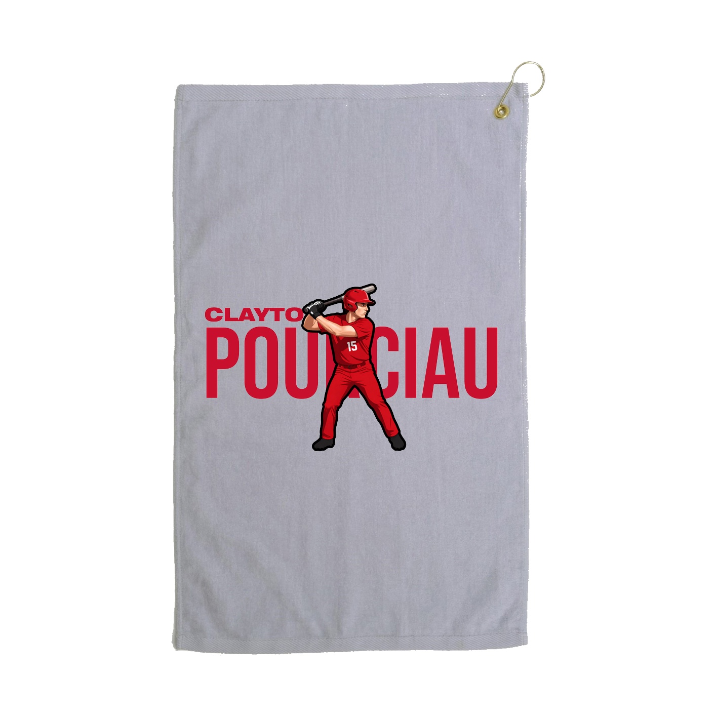 Golf Towel — Player Name in Grey