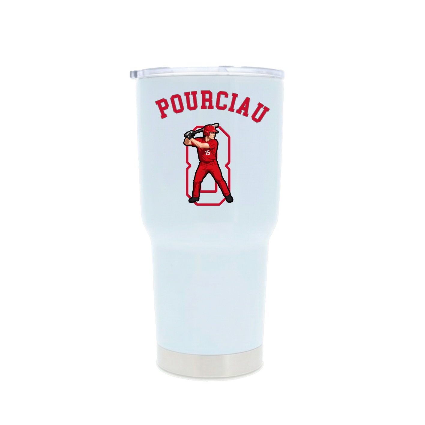 30oz Stainless Steel Tumbler — Shirsey Arch in White