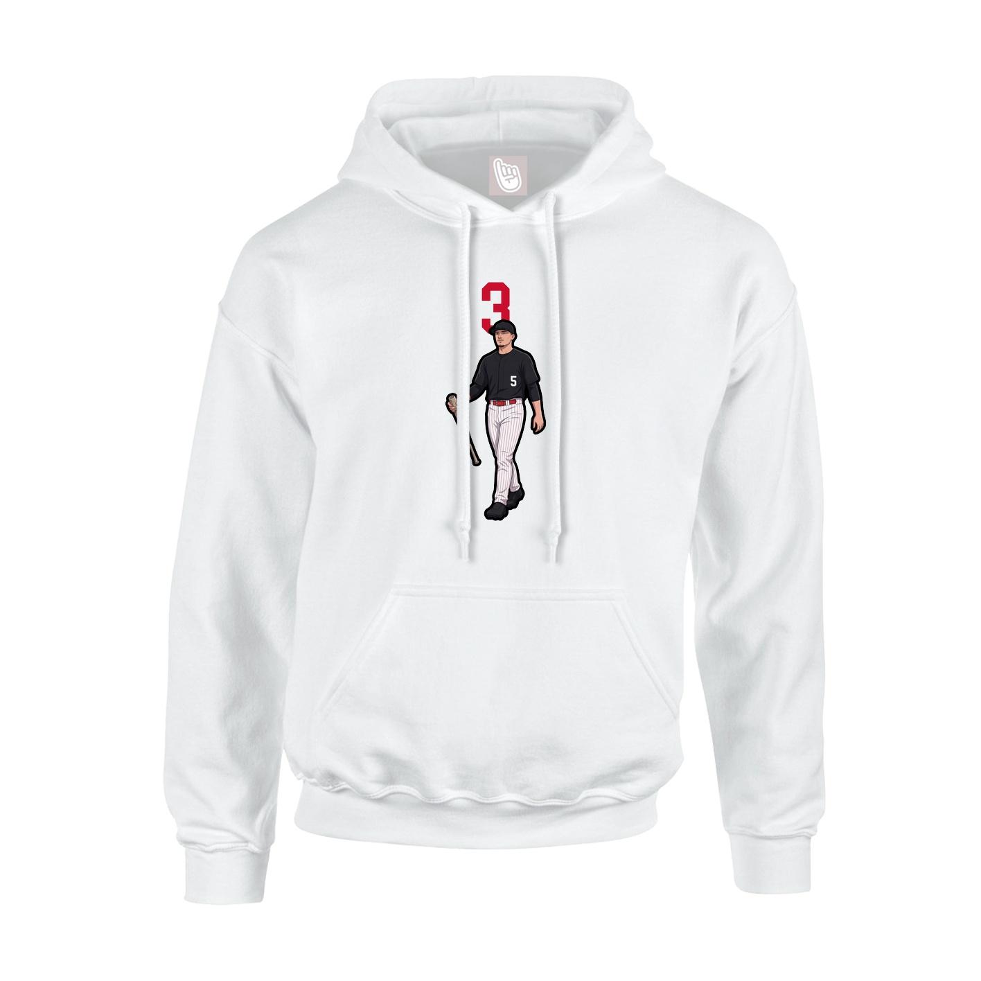 Hoodie — Number Top in White