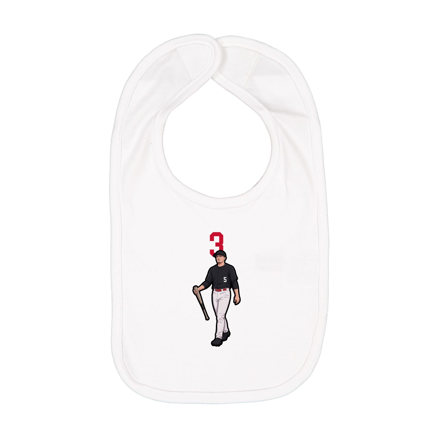 Infant Bib — Number Top in White