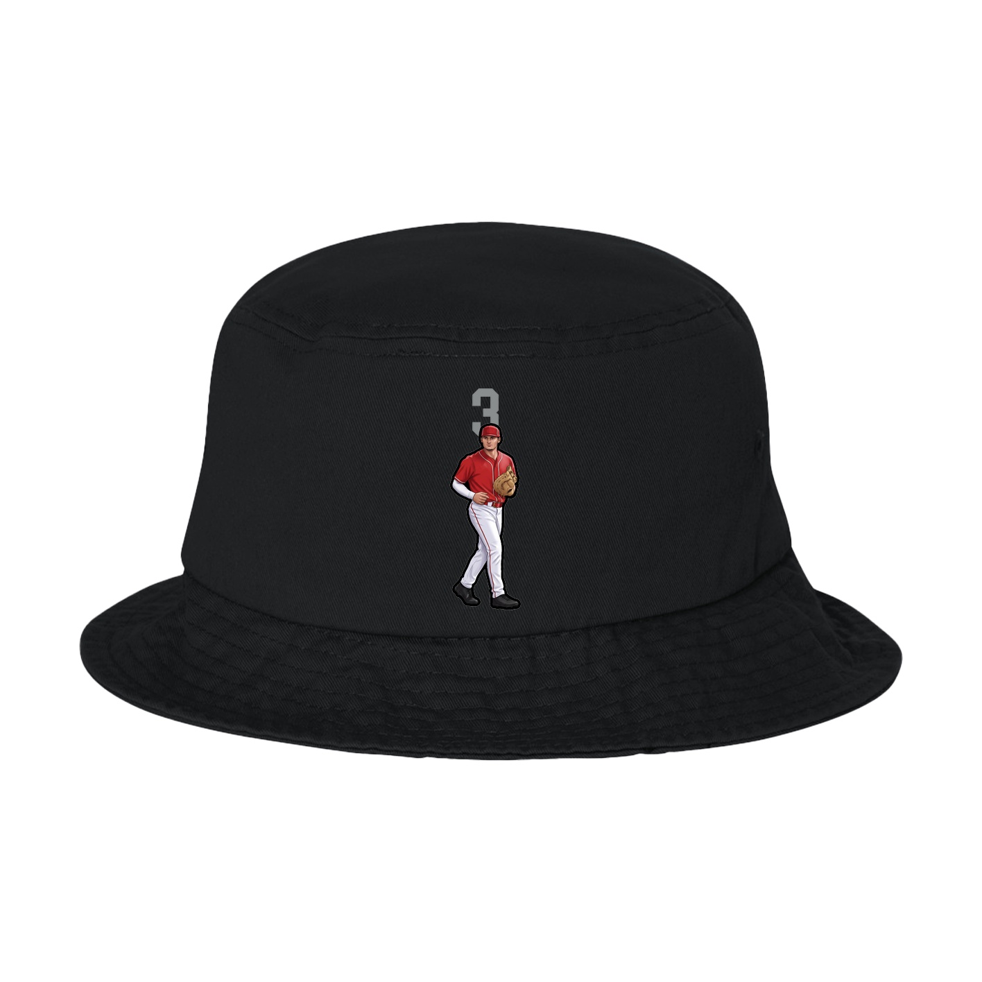 Bucket Cap — Number Top in Black
