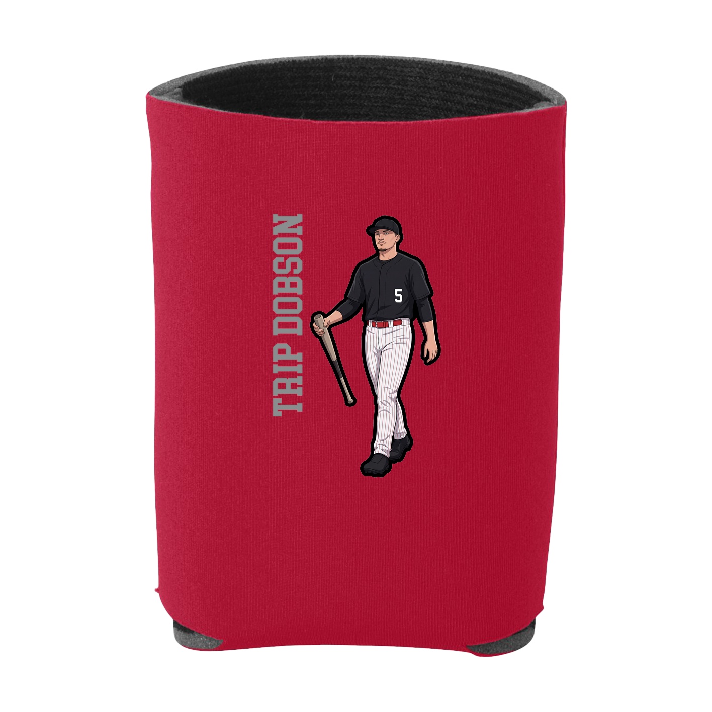 Can Holder — Name Vertical in Red