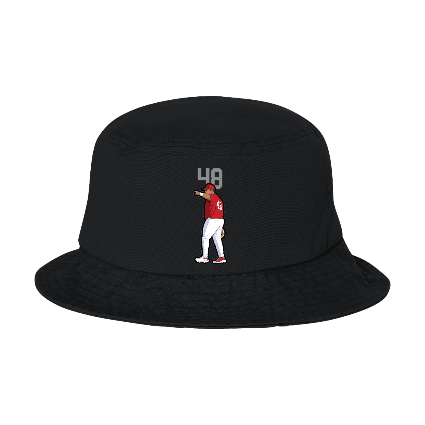 Bucket Cap — Number Top in Black