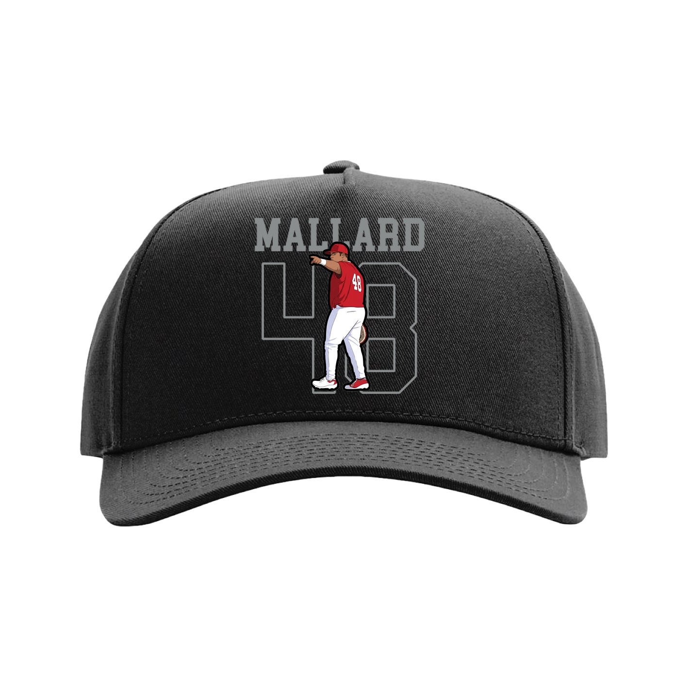 Full Fabric Five-Panel Champ Cap — Shirsey in Black