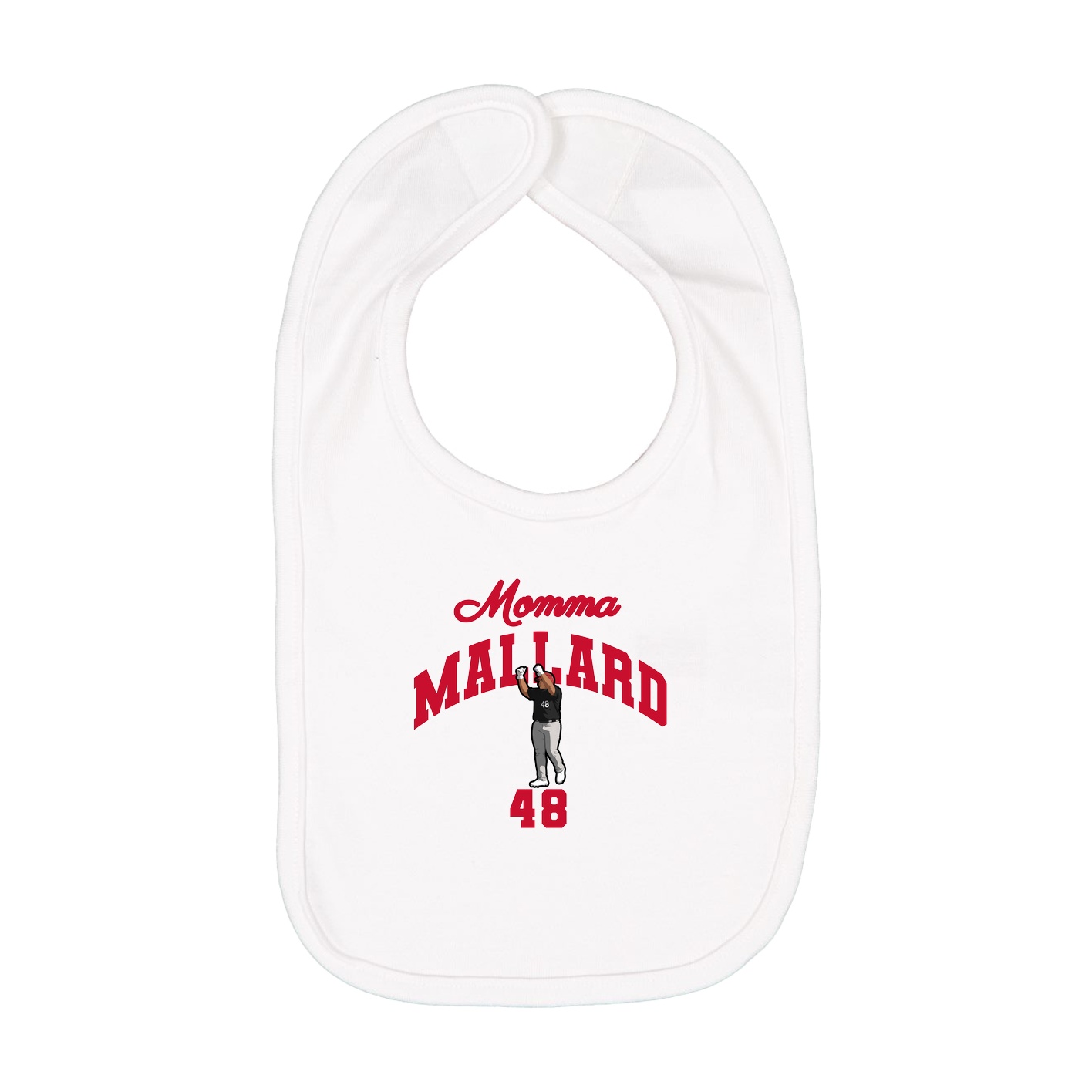 Infant Bib — Mothers Day Arch in White