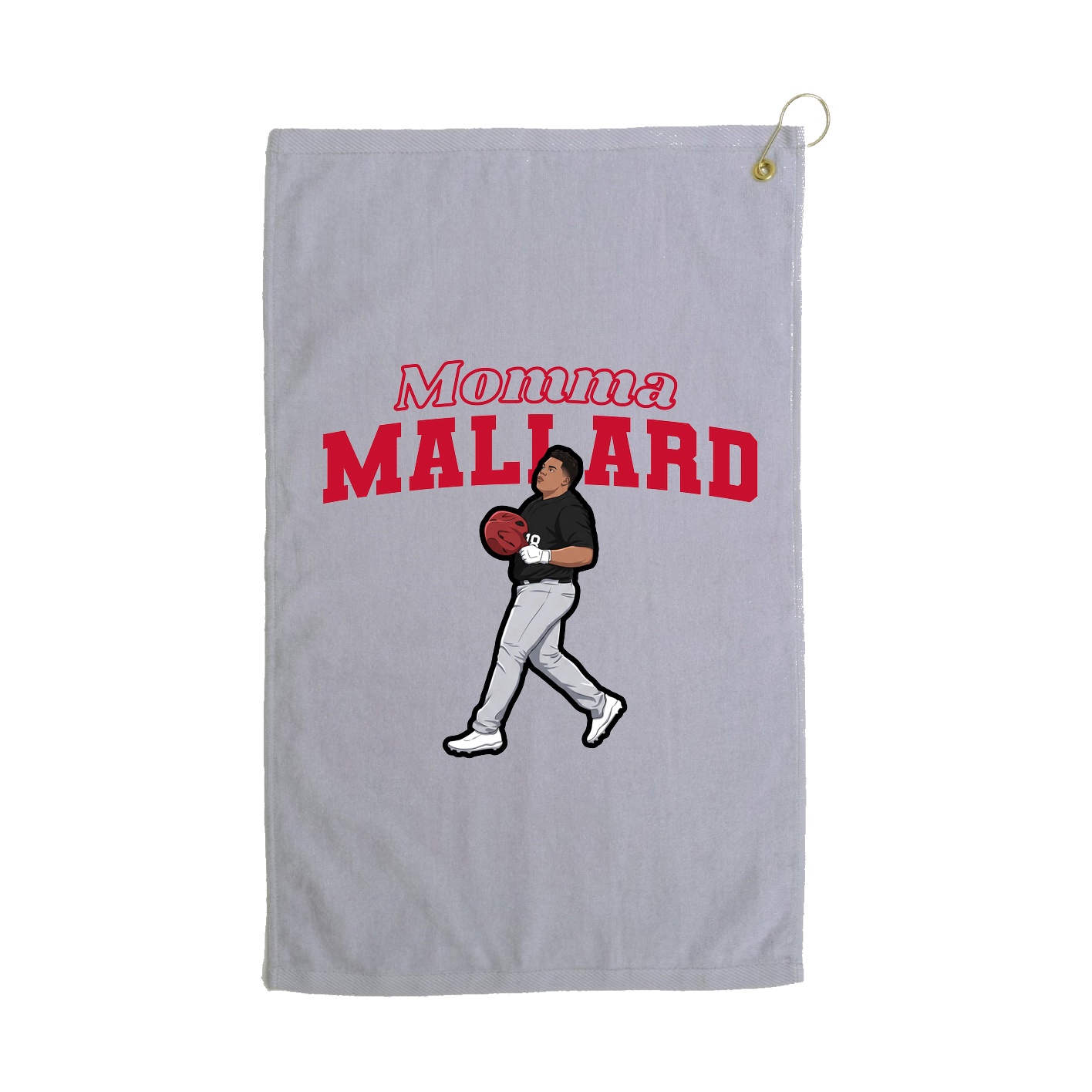 Golf Towel — Mothers Day Block in Grey