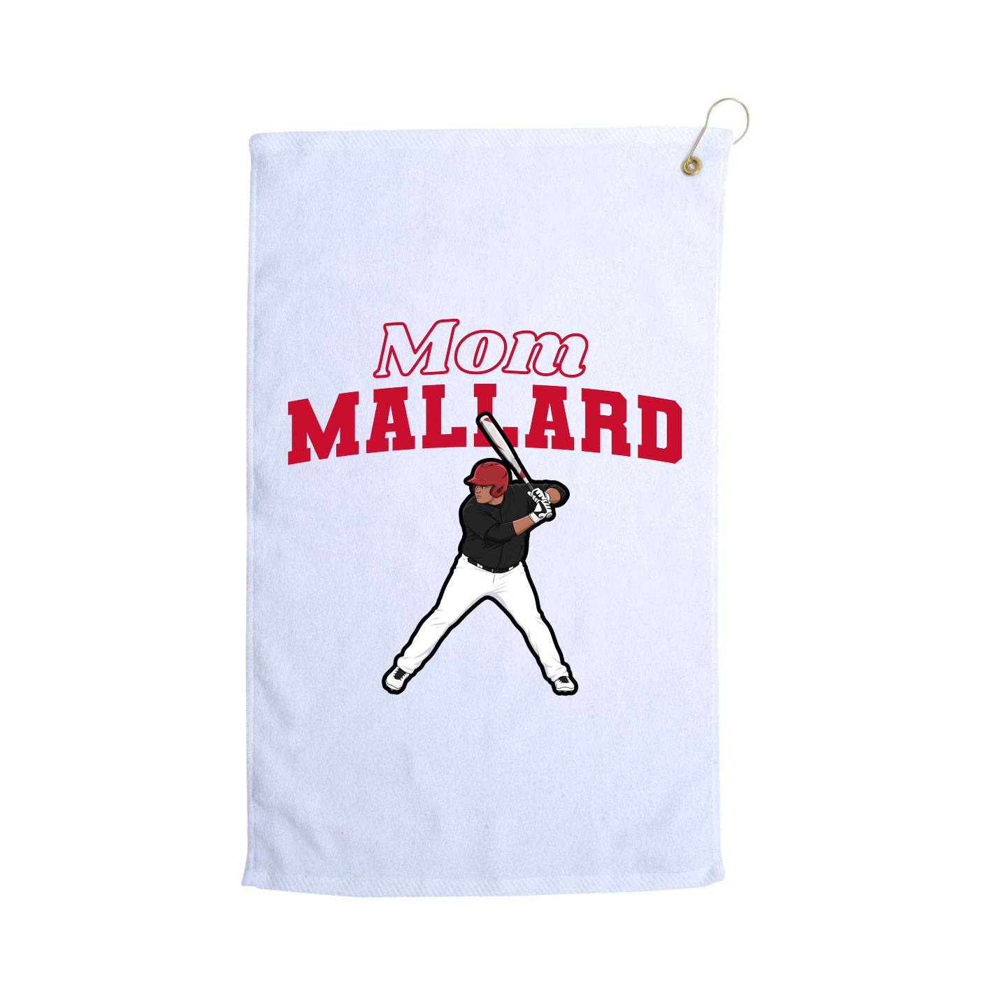 Golf Towel — Mothers Day Block in White
