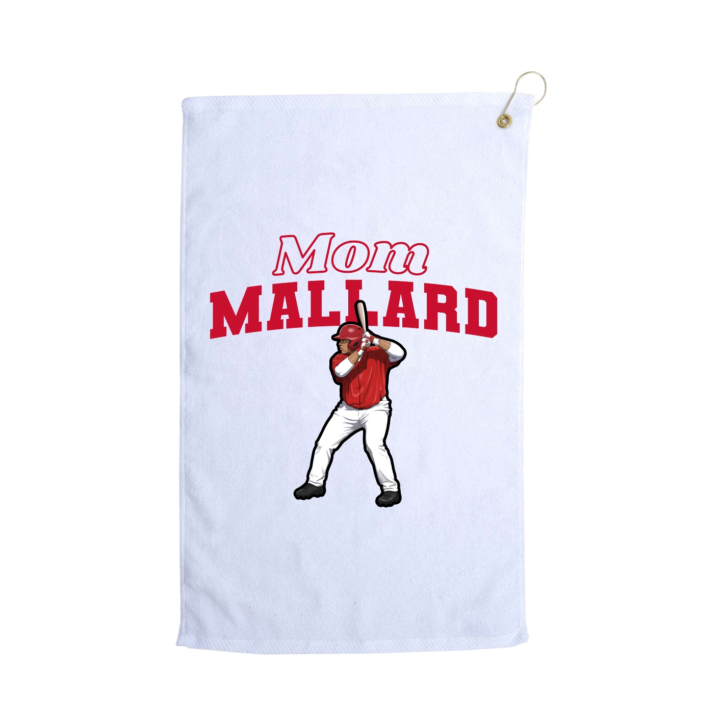 Golf Towel — Mothers Day Block in White