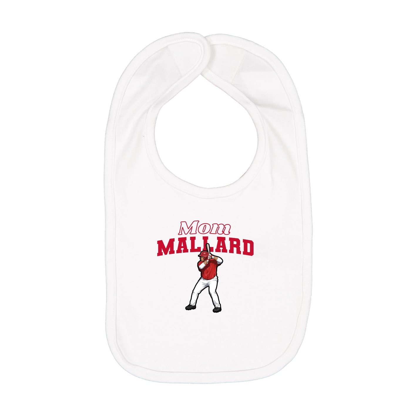 Infant Bib — Mothers Day Block in White