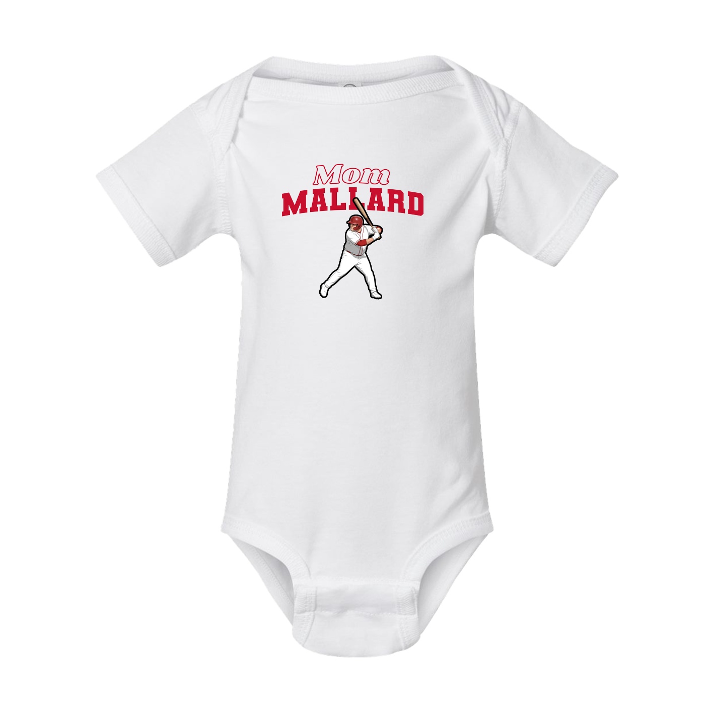 Baby Onesie — Mothers Day Block in White