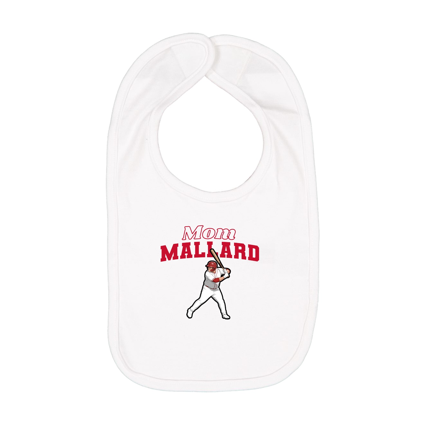 Infant Bib — Mothers Day Block in White