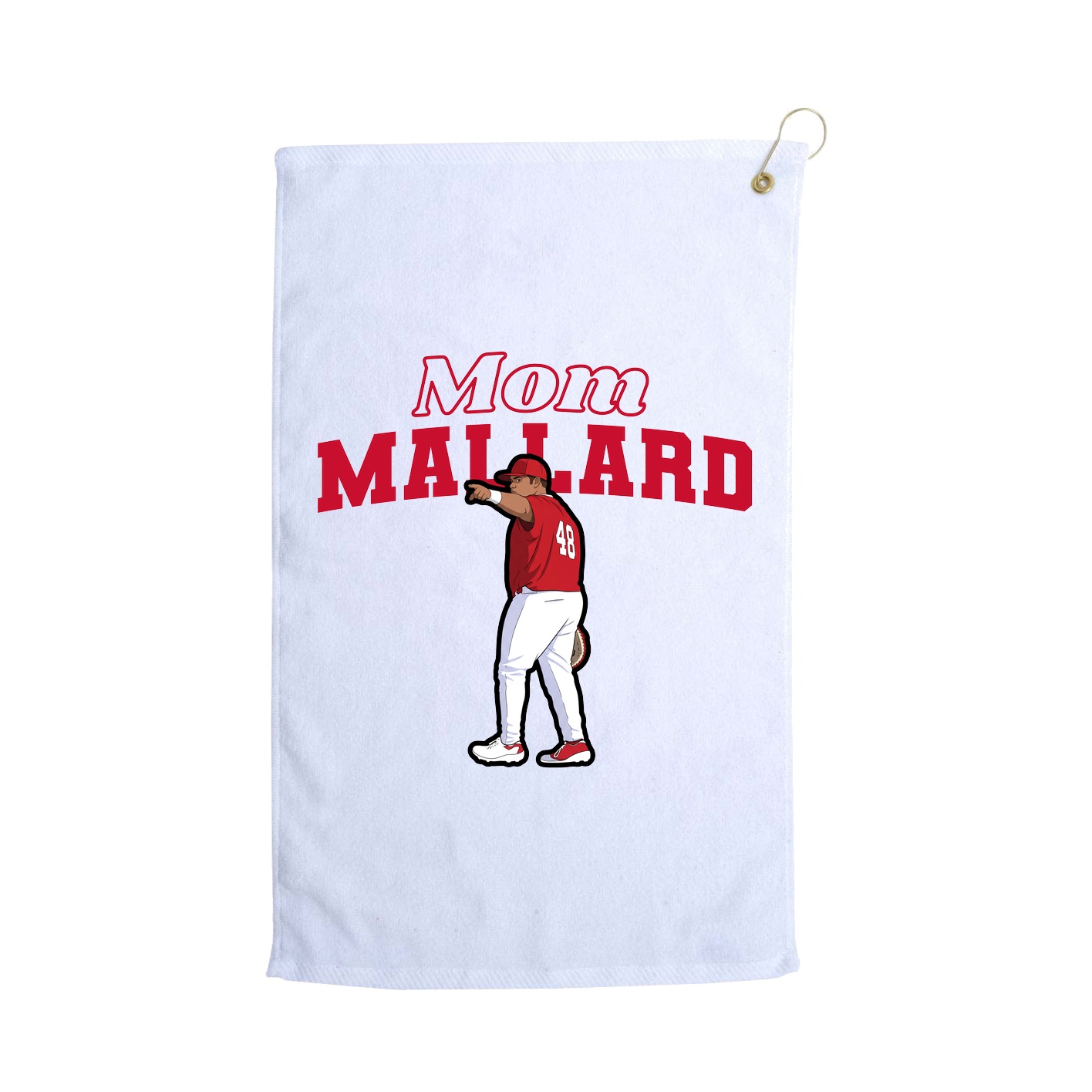 Golf Towel — Mothers Day Block in White
