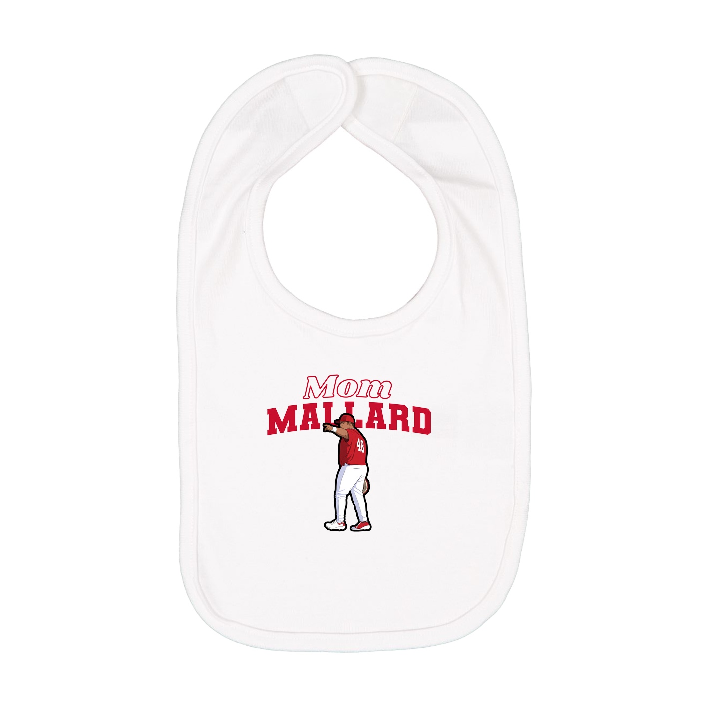 Infant Bib — Mothers Day Block in White