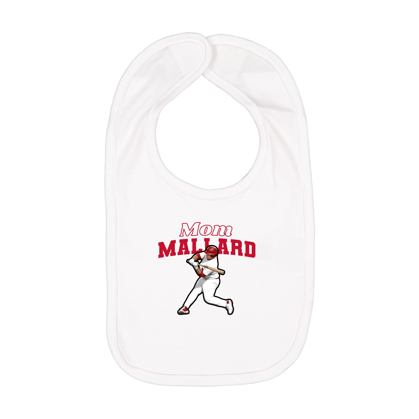 Infant Bib — Mothers Day Block in White