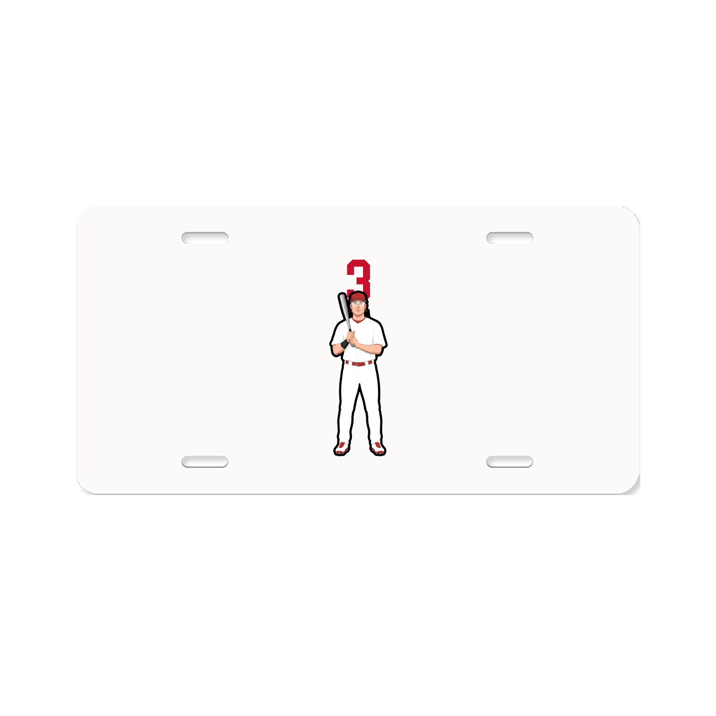 License Plate — Number Top in Classic